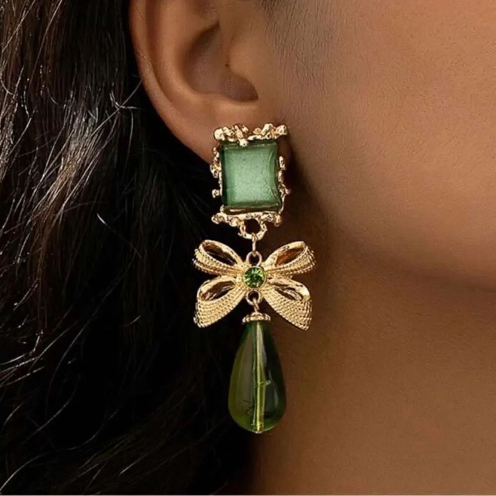 Stone Drop Earrings N1426